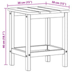 Mesa lateral 38 x 38 x 46 cm Polietileno