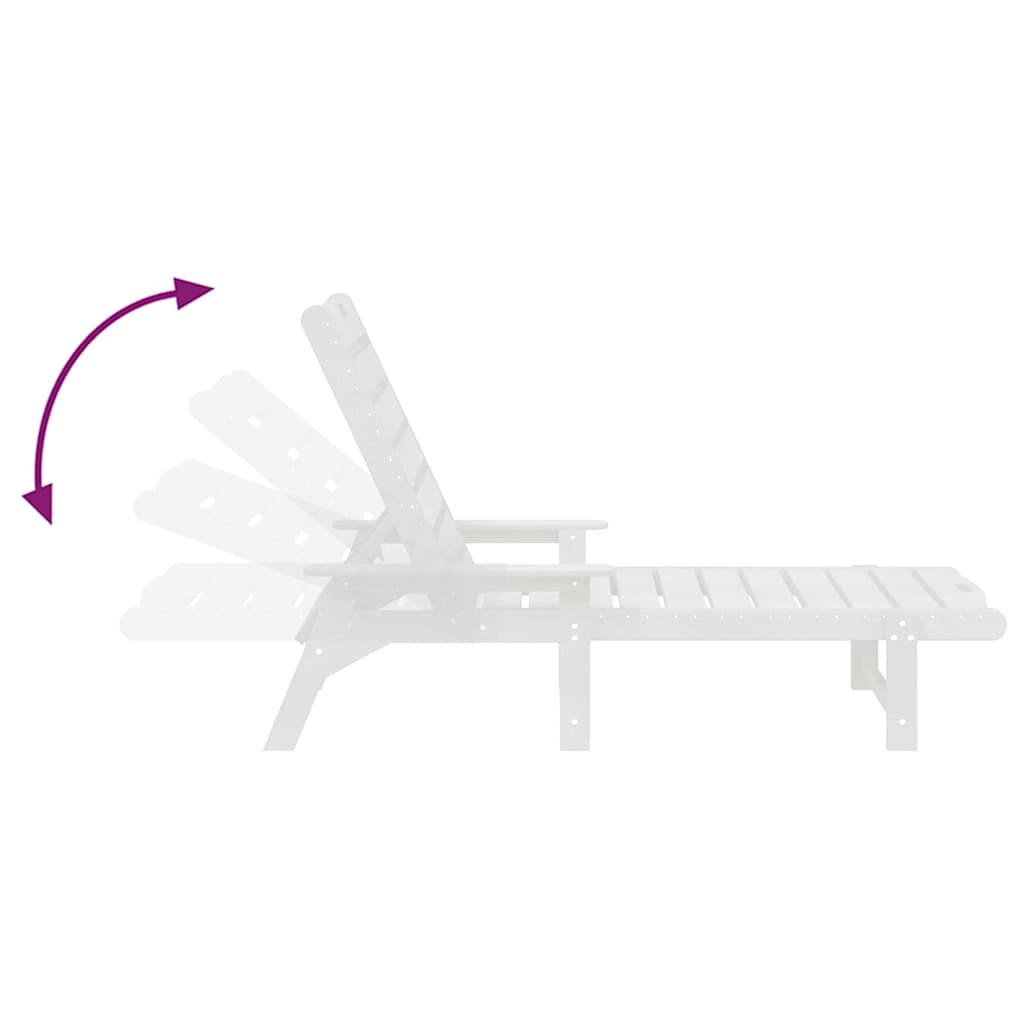 Tumbona 195,5 x 53 x 98,5 cm HDPE