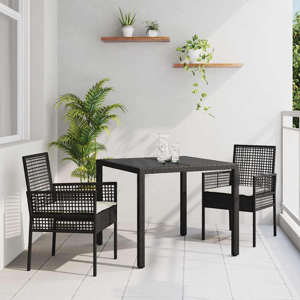 Conjunto de Jantar de Jardim 11 Peças Bege Vime Sintético