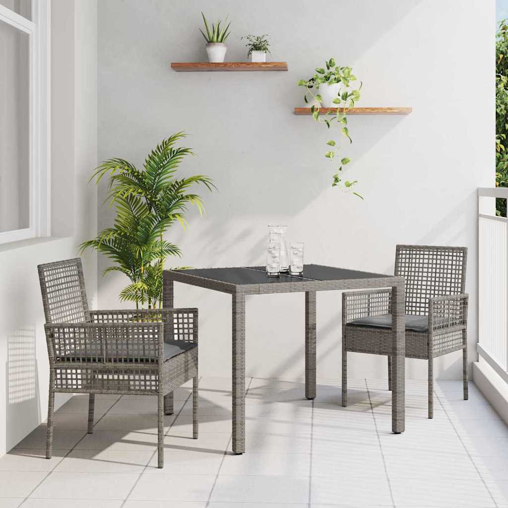 Conjunto de Jantar de Jardim 11 Peças Bege Vime Sintético