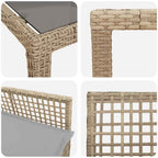 Conjunto de Comedor de Jardín 11 pcs Beige ratán sintético