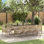 Conjunto de Comedor de Jardín 11 pcs Beige ratán sintético