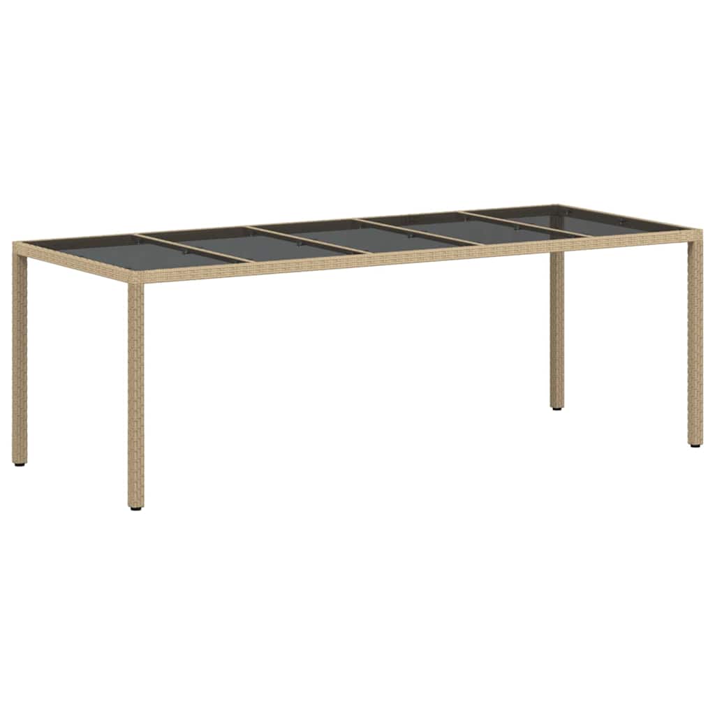 Conjunto de Comedor de Jardín 11 pcs Beige ratán sintético