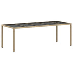 Conjunto de Comedor de Jardín 11 pcs Beige ratán sintético