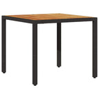 Conjunto de Comedor de Jardín 3 pcs Negro ratán sintético
