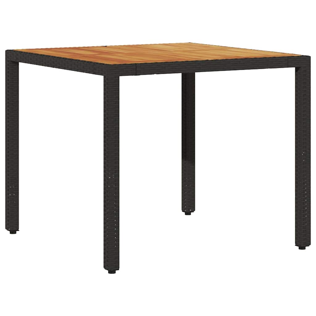 Conjunto de Comedor de Jardín 5 pcs Negro ratán sintético