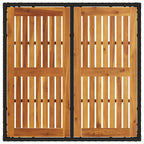 Conjunto de Comedor de Jardín 5 pcs Negro ratán sintético