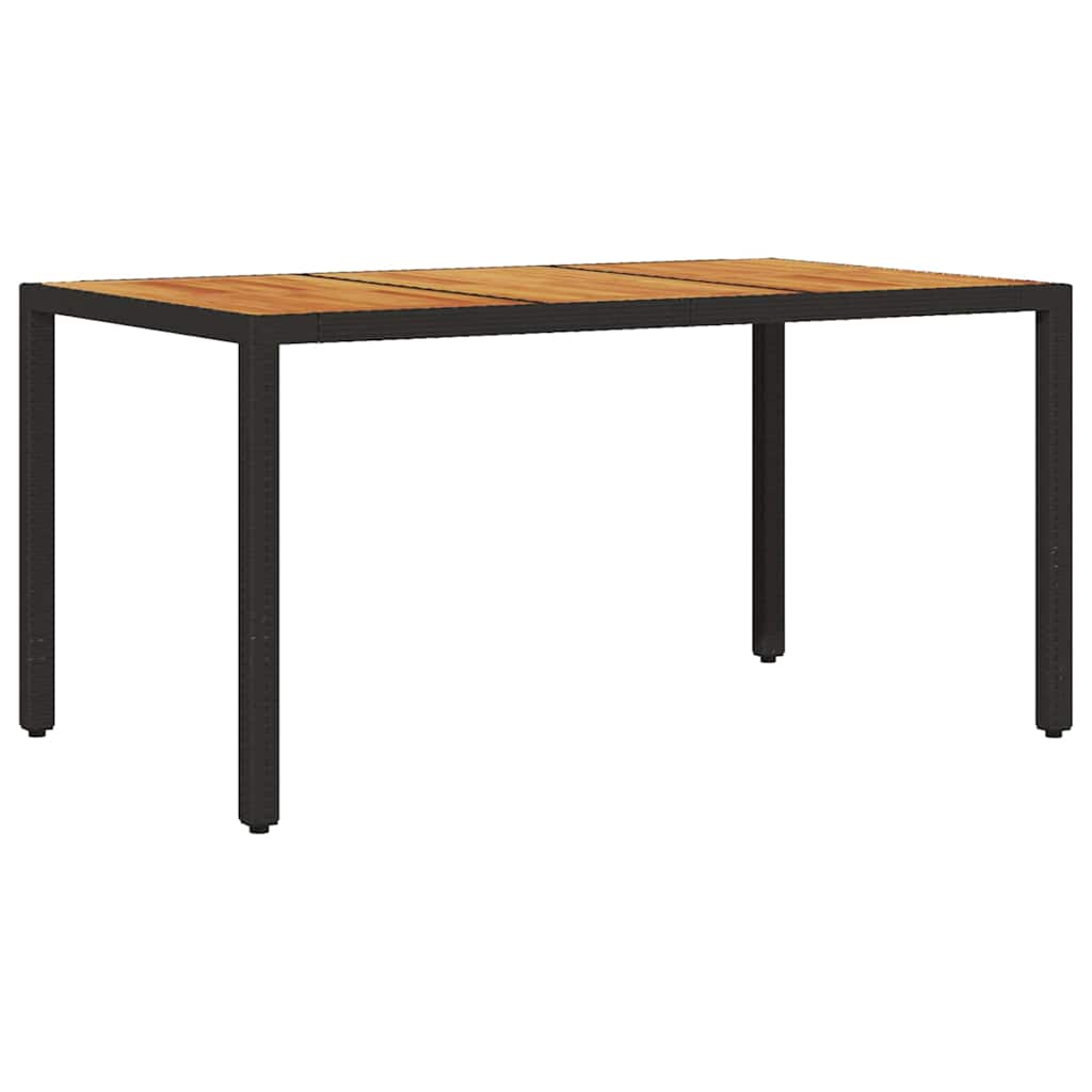Conjunto de Comedor de Jardín 7 pcs Negro ratán sintético