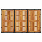 Conjunto de Comedor de Jardín 7 pcs Negro ratán sintético