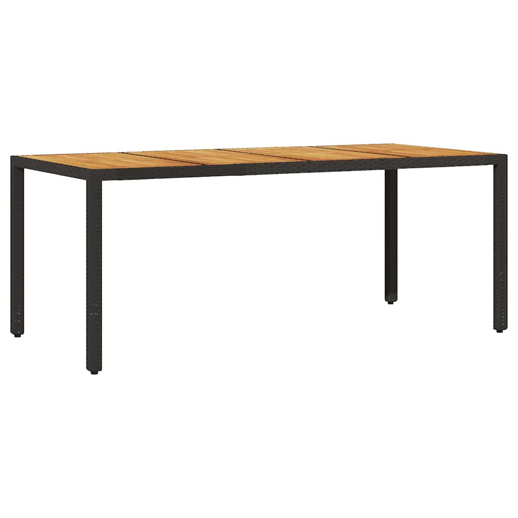 Conjunto de Comedor de Jardín 9 pcs Negro ratán sintético