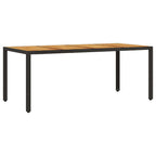 Conjunto de Comedor de Jardín 9 pcs Negro ratán sintético