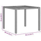 Conjunto de Comedor de Jardín 3 pcs Beige ratán sintético