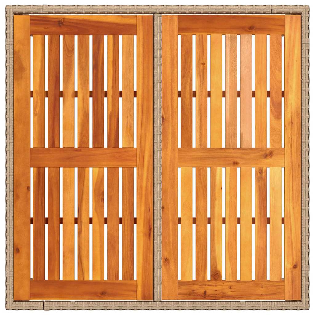 Conjunto de Comedor de Jardín 3 pcs Beige ratán sintético