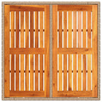 Conjunto de Comedor de Jardín 3 pcs Beige ratán sintético