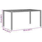 Conjunto de Comedor de Jardín 7 pcs Beige ratán sintético