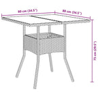 Conjunto de Comedor de Jardín 3 pcs Gris ratán sintético
