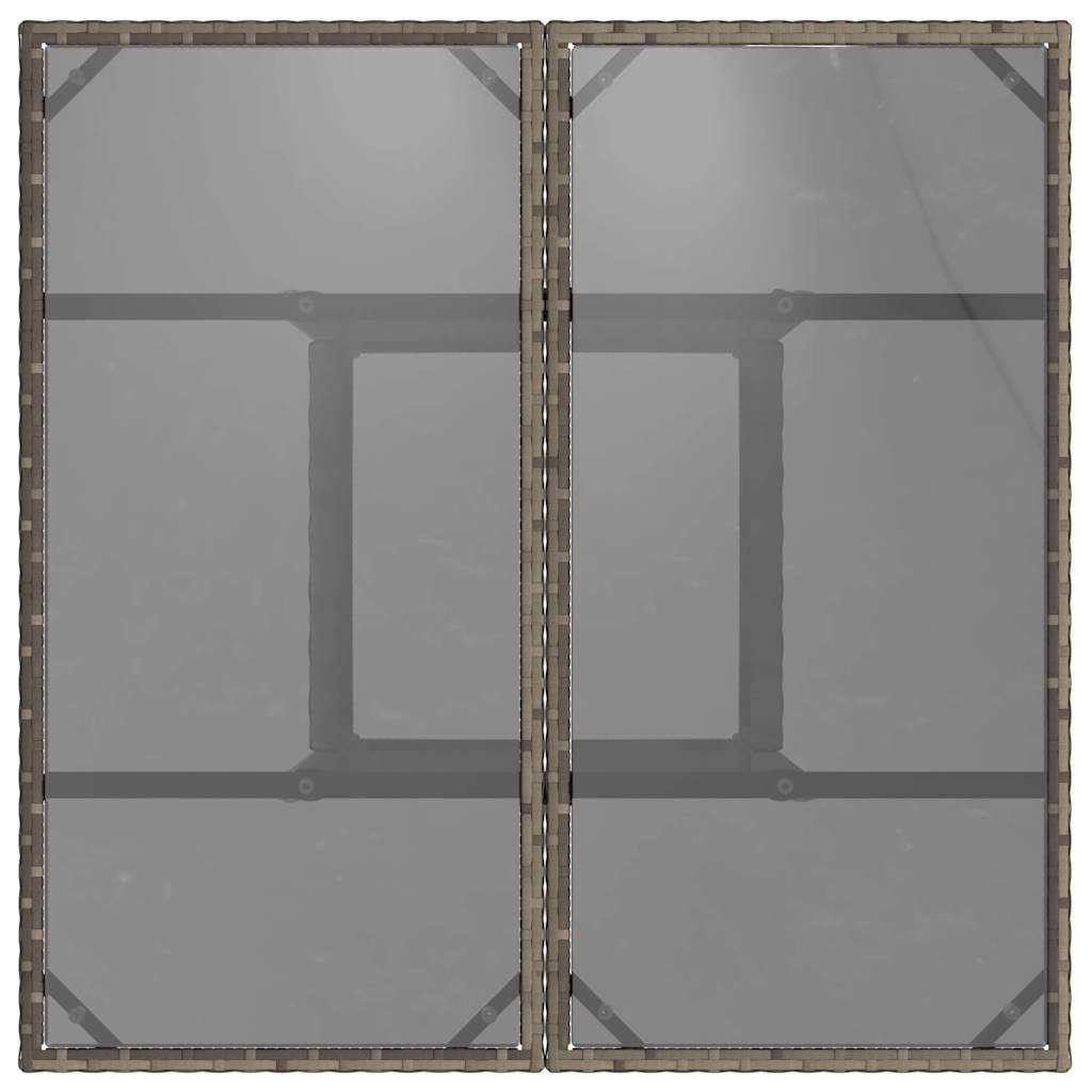 Conjunto de Comedor de Jardín 3 pcs Gris ratán sintético