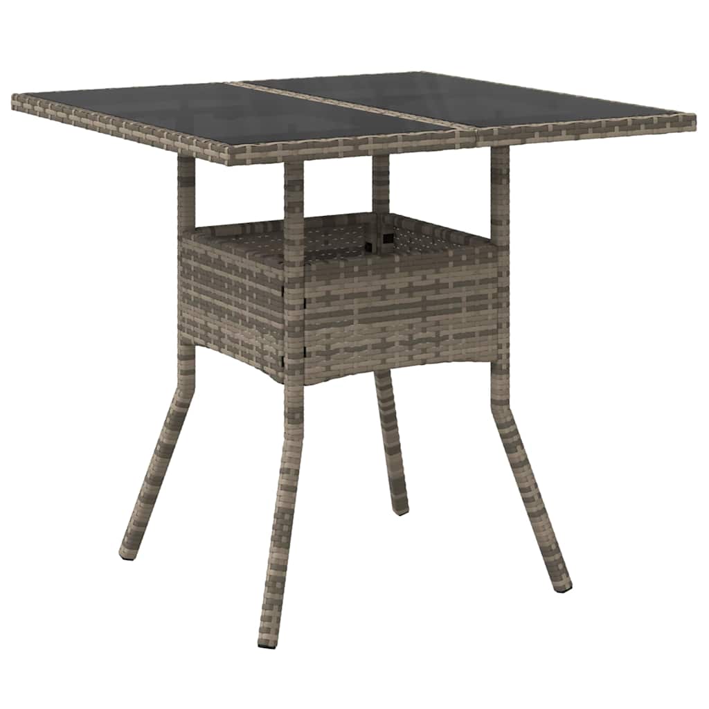 Conjunto de Comedor de Jardín 5 pcs Gris ratán sintético