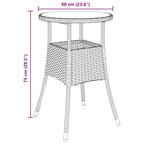 Conjunto de Comedor de Jardín 3 pcs Beige ratán sintético