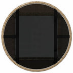 Conjunto de Comedor de Jardín 3 pcs Beige ratán sintético