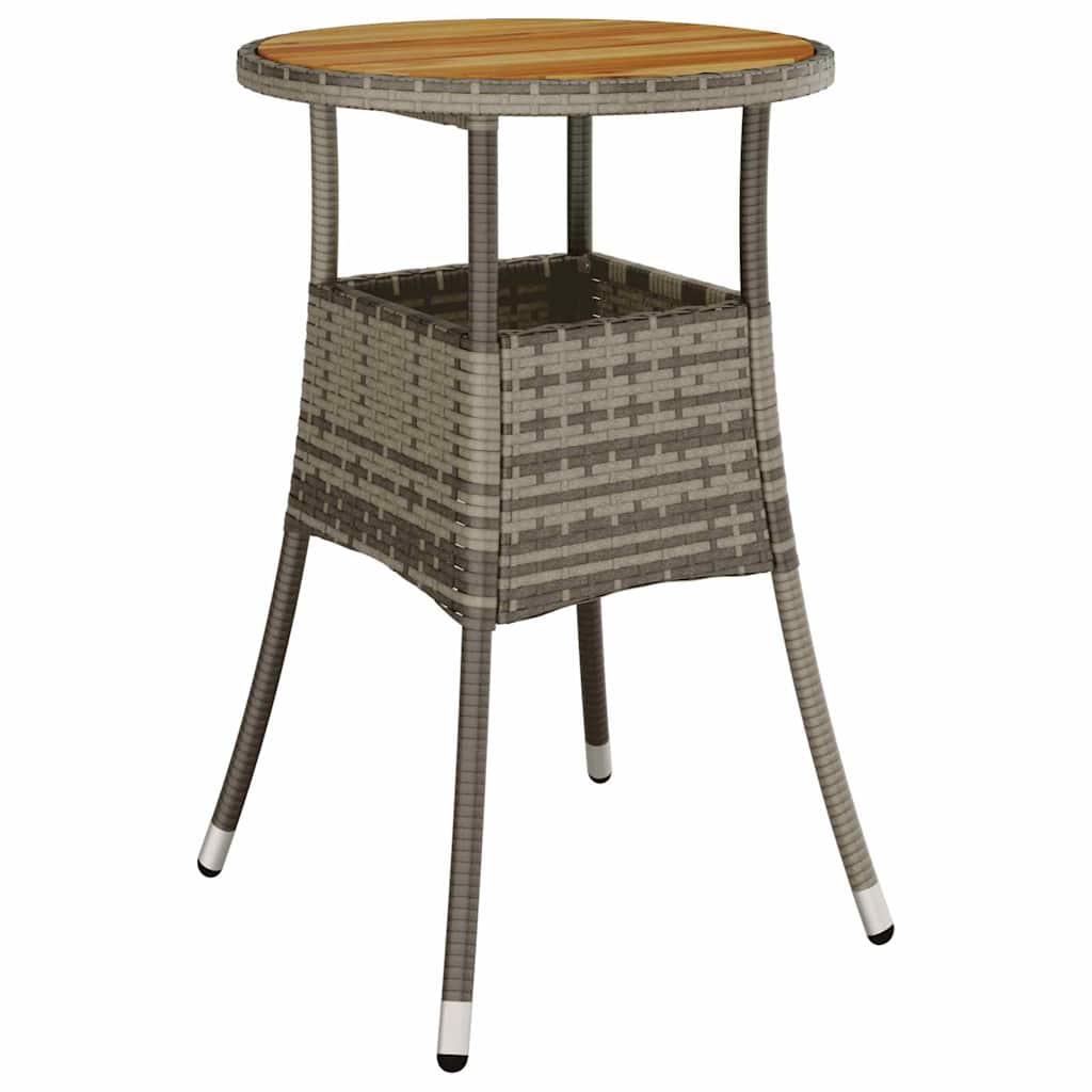 Conjunto de Comedor de Jardín 3 pcs Gris ratán sintético