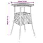 Conjunto de Comedor de Jardín 3 pcs Gris ratán sintético