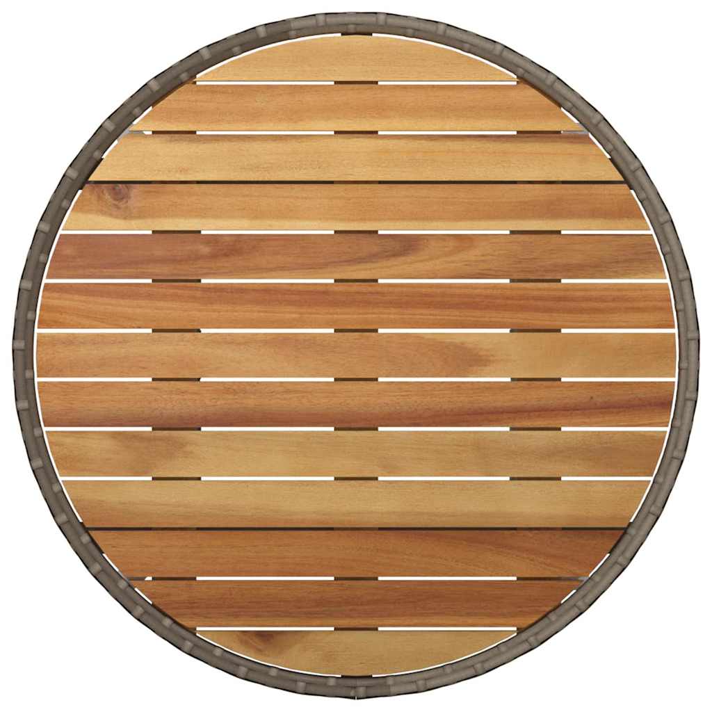 Conjunto de Comedor de Jardín 3 pcs Gris ratán sintético