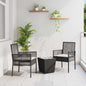 Conjunto Bistrô de Jardim 3 peças Bege vime sintético