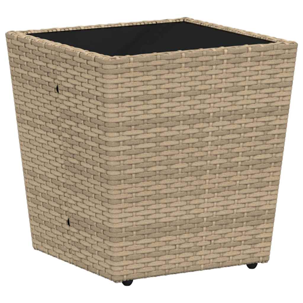 Juego Bistro de Jardín 3 pcs Beige ratán sintético