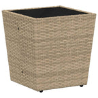Juego Bistro de Jardín 3 pcs Beige ratán sintético