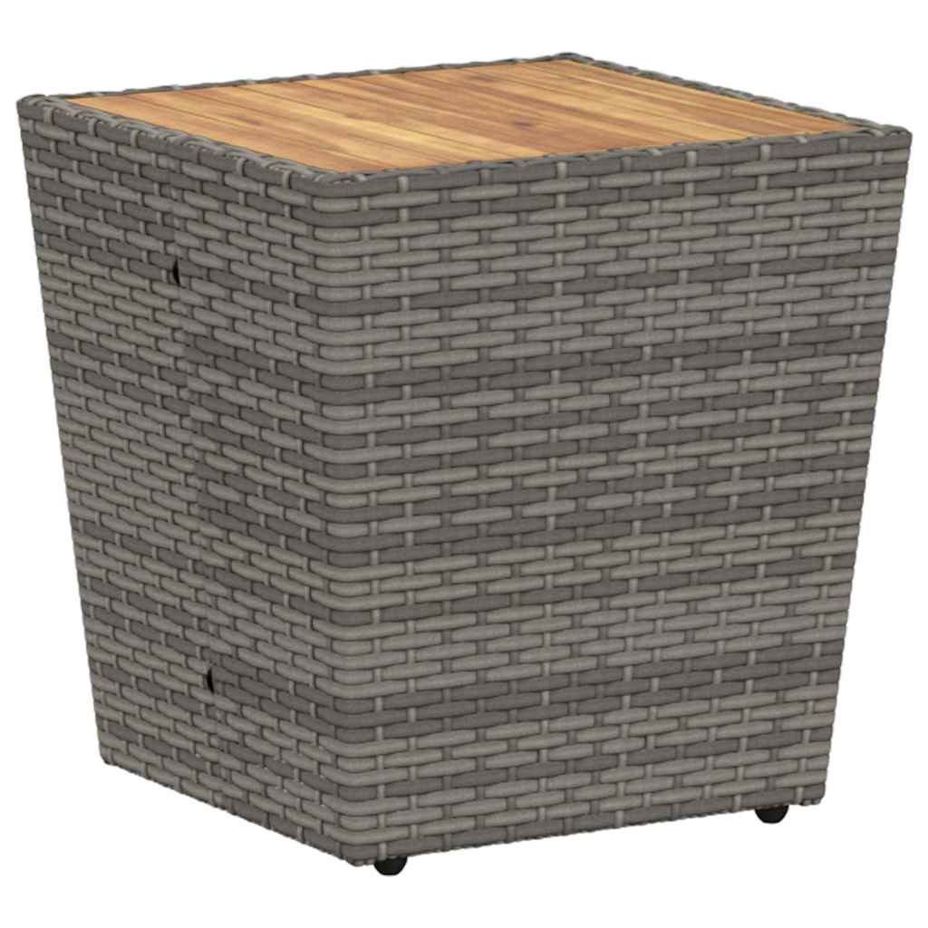 Juego Bistro de Jardín 3 pcs Gris ratán sintético
