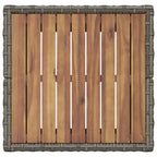 Juego Bistro de Jardín 3 pcs Gris ratán sintético