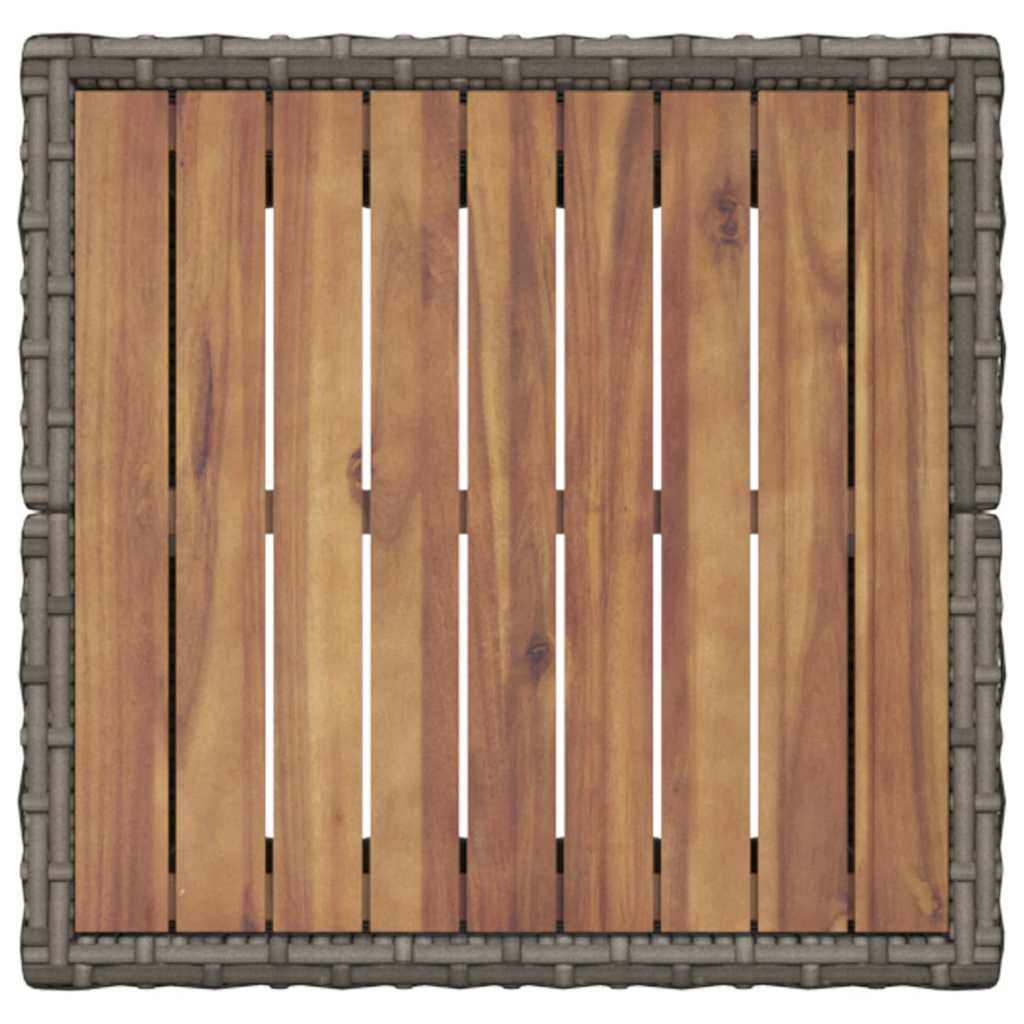 Juego Bistro de Jardín 3 pcs Gris ratán sintético