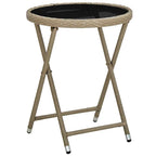 Juego Bistro de Jardín 3 pcs Beige ratán sintético