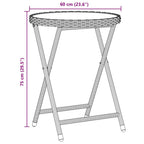 Juego Bistro de Jardín 3 pcs Beige ratán sintético