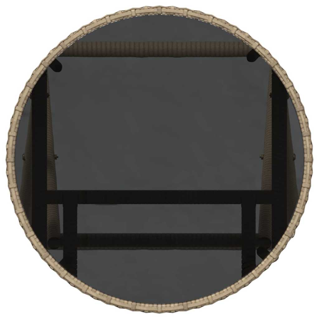 Juego Bistro de Jardín 3 pcs Beige ratán sintético