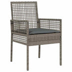 Juego Bistro de Jardín 3 pcs Gris ratán sintético