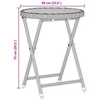 Juego Bistro de Jardín 3 pcs Gris ratán sintético