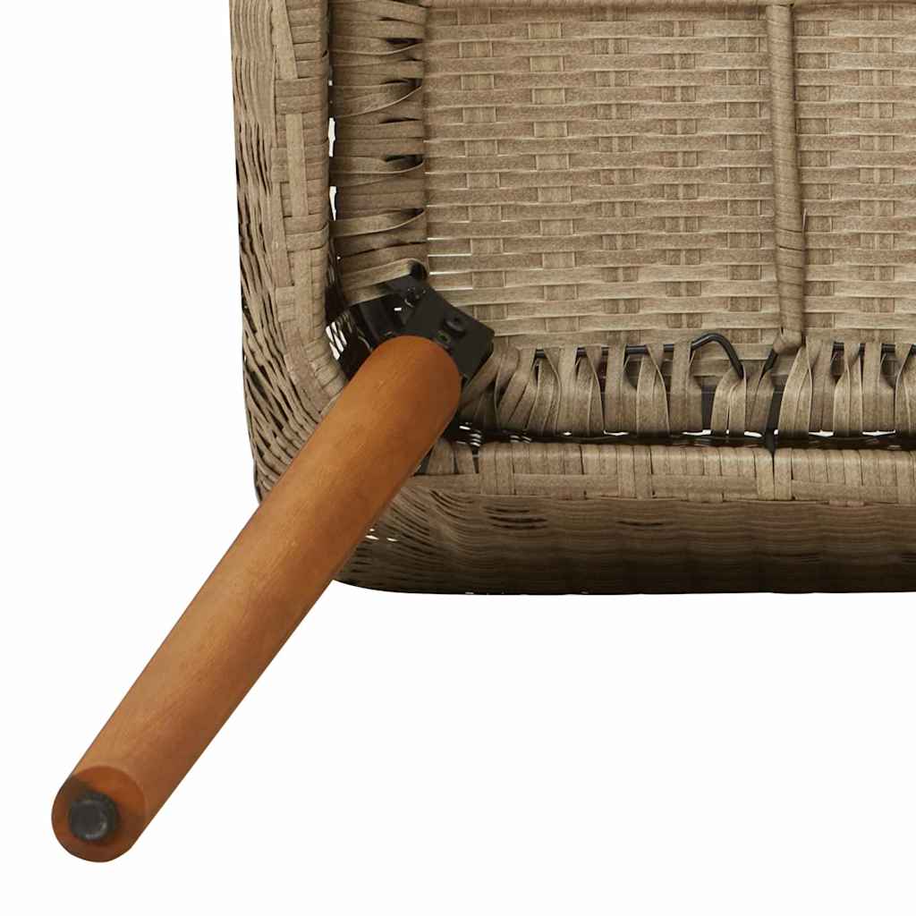 Silla de Jardín 2 pcs Beige 62.5 x 55 x 82 cm ratán sintético