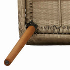 Silla de Jardín 2 pcs Beige 62.5 x 55 x 82 cm ratán sintético