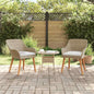 Silla de Jardín 2 pcs Beige 62.5 x 55 x 82 cm ratán sintético