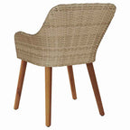 Silla de Jardín 2 pcs Beige 62.5 x 55 x 82 cm ratán sintético