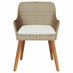 Silla de Jardín 2 pcs Beige 62.5 x 55 x 82 cm ratán sintético
