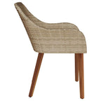 Silla de Jardín 2 pcs Beige 62.5 x 55 x 82 cm ratán sintético