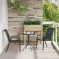Conjunto Bistrô de Jardim 3 peças Cinzento Aço