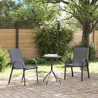 Juego Bistro de Jardín 3 pcs Gris Acero