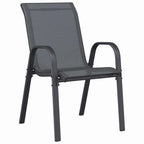 Juego Bistro de Jardín 3 pcs Gris Acero