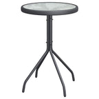 Juego Bistro de Jardín 3 pcs Gris Acero