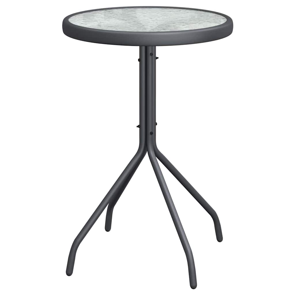 Juego Bistro de Jardín 3 pcs Gris Acero