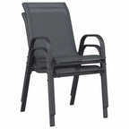 Juego Bistro de Jardín 3 pcs Gris Acero